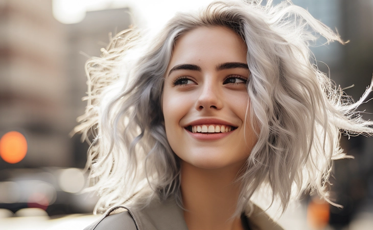 Silber & Grau Haarfarbe